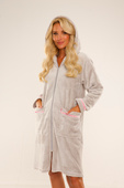 Szlafrok De Lafense 726 Serena S-XL szary jasny