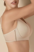 Biustonosz bez fiszbin miękkie ramiączka ELOISA, tierra-beż