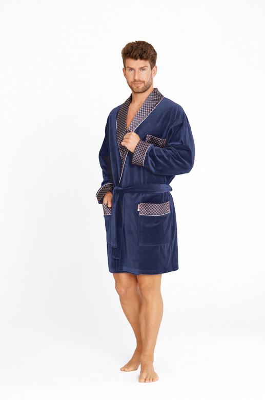 Szlafrok De Lafense 772 Bonjur krótki M-2XL męski jeans