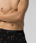 Bokserki Atlantic 3MH-050 A'3 S-2XL czarny-grafitowy-niebieski