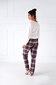 Piżama Sensis Mollie Interlock/Flanela dł/r S-XL śmietanowy