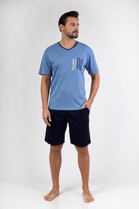Piżama Regina 477 kr/r 2XL W25 męska niebieski