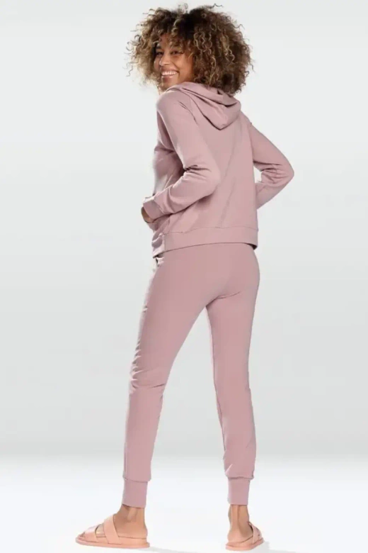 Modny komplet damski/dres z kapturem Seattle, pudrowy