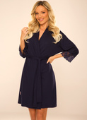 Szlafrok De Lafense 342 Fanny S-2XL damski czerwony