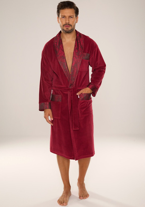 Szlafrok De Lafense 868 Noble M-2XL męski burgund