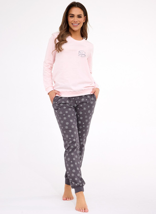 Piżama Cornette 163/461 Snow dł/r 3XL-5XL damska różowy