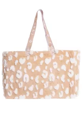 Duża torba- shopperka w cętki MRT1300-002, beżowa