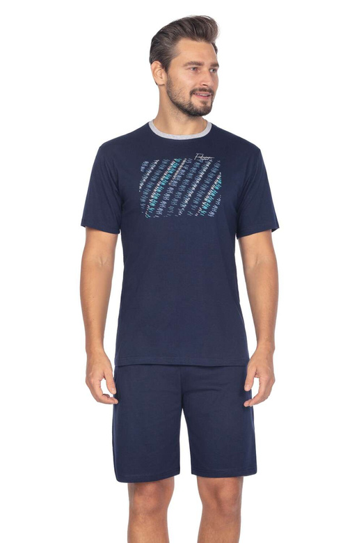 Piżama Regina 464 kr/r M-XL L24 męska granatowy