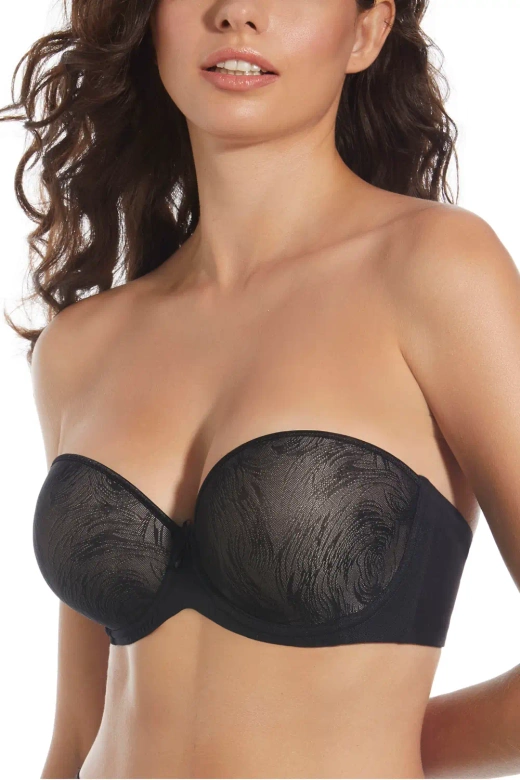 Samonośny gładki biustonosz VILMA, negro-czerń