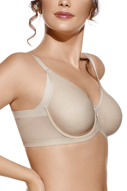 Miękki biustonosz na fiszbinach FRIDA, tierra-beżowy