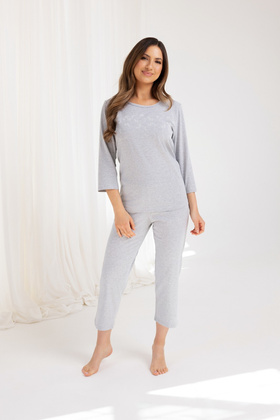 Piżama Regina 724 3/4 M-XL Z25/26 damskia jasny melange