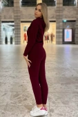 Modny komplet damski/dres z kapturem Seattle, bordo