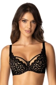 Koronkowy Biustonosz Półusztywniany Semi-Soft Saraja, czerń