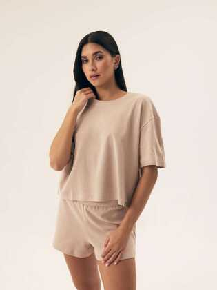 Piżama Henderson Ladies 42780 Nilsa kr/r S-XL sand