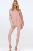 Modny komplet damski/dres ze legginsami OSEYE, pudrowy róż