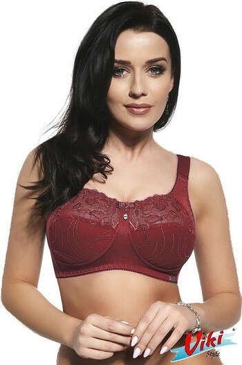 Biustonosz miękki bez fiszbin Viki Viola 584 czerwone wino