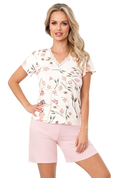 Piżama Donna Amaris 1/2 kr/r M-2XL ecru