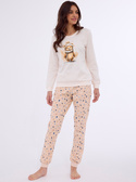 Piżama Cornette 671/377 Sweet Bear dł/r S-2XL damska ecru