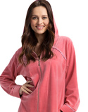 Szlafrok Luna 389 Velour 3XL Z24 damski szary melanż