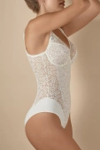 Eleganckie body modelujące GRAZIELLA, marfil-perła