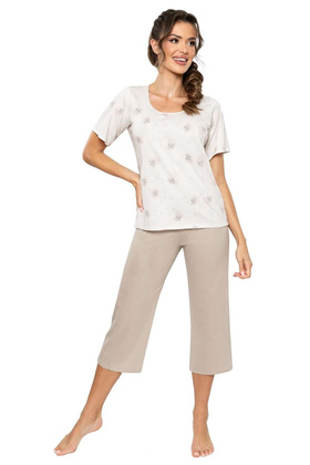 Piżama Donna Sandi 3/4 kr/r S-2XL beżowy