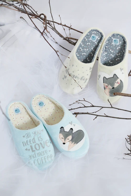 Wygodne kapcie antypoślizgowe FIXY, niebieskie