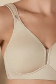 Biustonosz bez fiszbin miękkie ramiączka ELOISA, tierra-beż