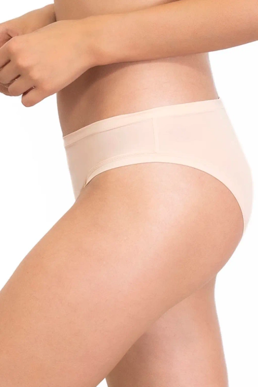 Gładkie figi z mikrofibry Fantastic 1555, cipra/beż