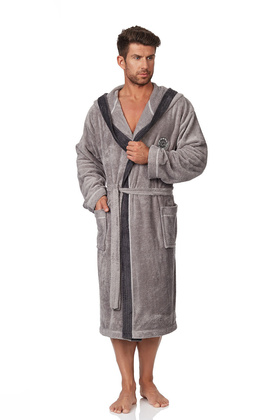 Szlafrok L&L George M-2XL męski szary