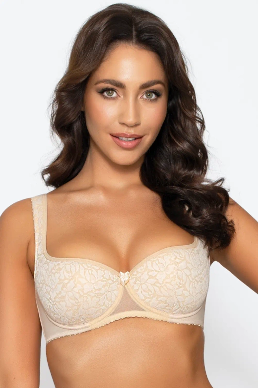 Biustonosz usztywniany balkonetka Sylvie, beżowy