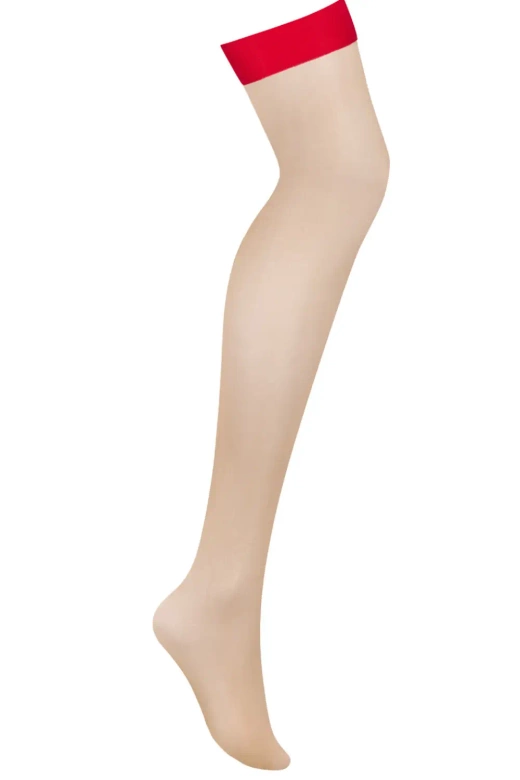 Pończochy Obsessive S814 Stockings, czerwone