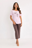 Piżama Regina 734 kr/r 2XL-4XL W26 damska różowy