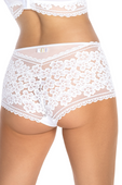 Bokserki GIZELA koronka i tiul polskie, biel