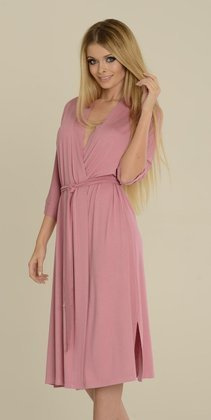 Szlafrok De Lafense 940,942 Visa M-2XL damski brudny róż