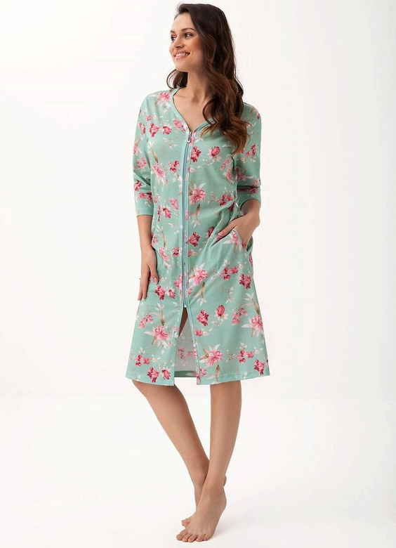 Szlafrok Luna 392 M-2XL L24 damski miłorzęby