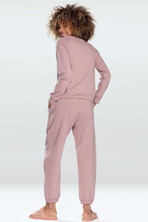 Modny komplet damski/dres ze ściągaczami Wenezja, pudrowy
