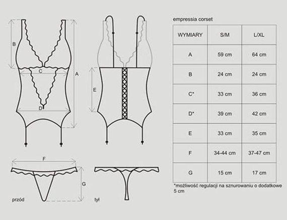 ZESTAW 3cz GORSET+STINGI+POŃCZOCHY EMPERITA + S800