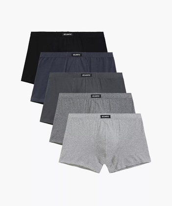 Bokserki Atlantic 5bMH-007 A'5 czarny-szary melanż [H]