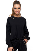 Bluza dresowa z haftem 3800 polska, czarna