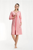 Szlafrok Luna 214 dł/r 4XL damski morelowy