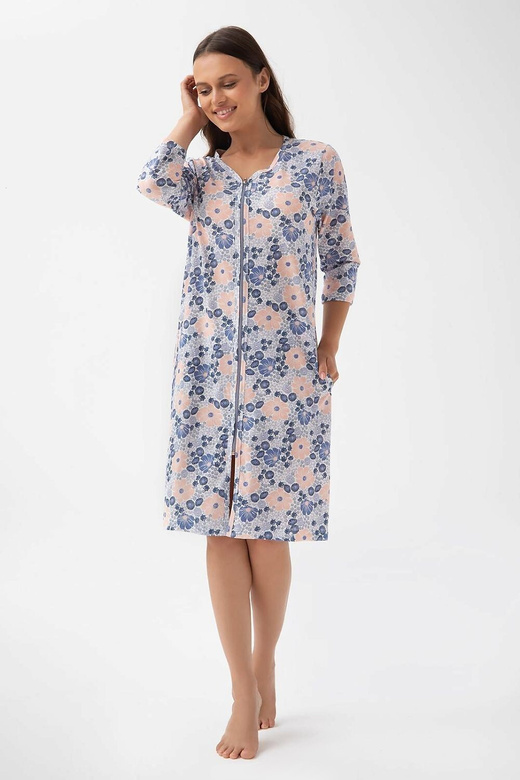 Szlafrok Luna 390 S-XL W25 damski granatowy