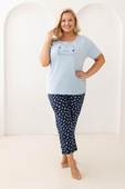 Piżama Regina 733 kr/r 2XL-3XL W26 damska niebieski