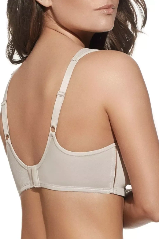 Gładki miękki biustonosz bez fiszbin ELVIRA, beżowy