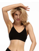 Biustonosz top Julimex Bamboo Bralette S-2XL czarny