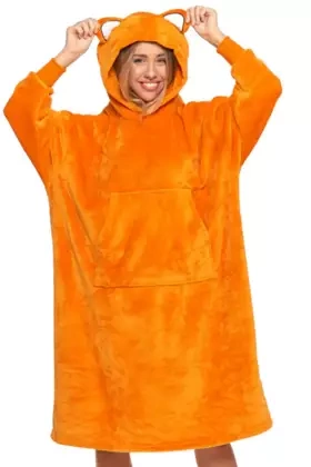 Ciepła kocobluza/poduszka 2w1 Tygrys PDD5600-007, pomarańcz