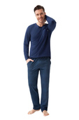 Piżama Luna 804 dł/r M-2XL Z24 męska niebieski