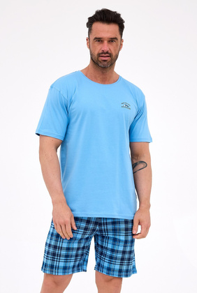 Piżama Cornette 326/311 Ready 2 kr/r 3XL-5XL męska niebieski