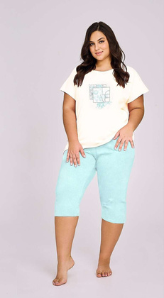 Piżama Taro Isla 3414 kr/r 2XL-3XL W25 damska ecru