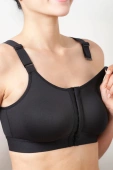 Biustonosz  miękki zapinany z przodu 8002, negro-czarny