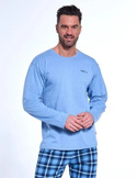 Piżama Cornette 124/188 Strong 2 dł/r S-2XL męska niebieski